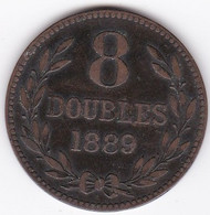 Guernesey 8 Doubles 1889 H. Bronze . KM# 7 - Guernsey