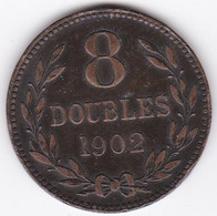 Guernesey 8 Doubles 1902 H. Bronze . KM# 7 - Guernesey