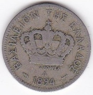 Greece 20 Lepta 1894 A. George I. Copper-Nickel. KM# 57 - Griechenland