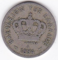 Greece 20 Lepta 1894 A. George I. Copper-Nickel. KM# 57 - Grecia