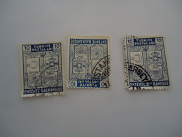 TURKEY   3  USED STAMPS ENTENTE - Andere & Zonder Classificatie