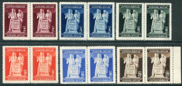 YUGOSLAVIA 1945 Proclamation Of People's Republic Both Types In Pairs MNH / **  Michel 486-91 I+II - Nuovi