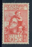FRANCIA 1939 - PRO FIGLI DEI DISOCCUPATI  -  MH/* - Unused Stamps