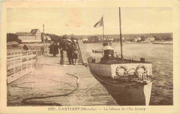50 CARTERET Le Bâteau De L'Ile Jersey CPA Sépia Ed. Rivière-bureau 2591 - Carteret