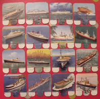 Lot De 16 Plaquettes Bateaux. Huilor Samo Chat Ambré Cremolive. Lot 1 - Plaques En Tôle (après 1960)