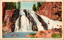 Yellowstone National Park Gibbon Falls Curteich - USA National Parks