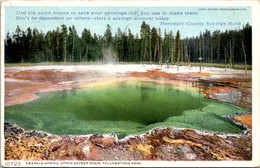Yellowstone National Park Emerald Spring Upper Geyser Basin 1910 Detroit Publishing - USA National Parks