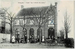 Edegem Café " In't Zicht Der Grot " Circulée En 1909 - Edegem