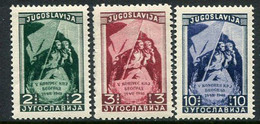 YUGOSLAVIA 1948  Communist Congress, Cheapest Perforations MNH / **.  Michel 542-44 - Unused Stamps