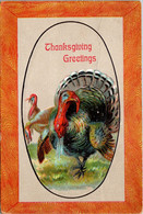 Thanksgiving Greeting With Turkey 1910 - Thanksgiving