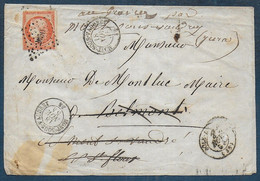 Cérès N° 5 Oblitéré P.C. 2050 Et Cachet MONT SOUS VAUDREY ( Jura ) Sur Enveloppe - 1849-1876: Klassik