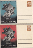 Deutsches Reich Privat 2 Postkarten 1937-38 - Privatpost