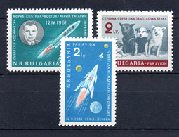 Y19 Bulgarie PA N° 80 à 82 **  à 10 % De La Côte. Thématique Conquête De L'espace  A Saisir !!! - Airmail