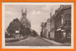 BIHOREL LES ROUEN 76 ( LA  PLACE DE L'EGLISE ) EDITEUR LANGLOIS - Bihorel