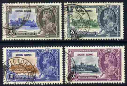 Hong Kong 1935 KG5 Silver Jubilee Set Of 4 Good Used SG 133-36 - Nuevos