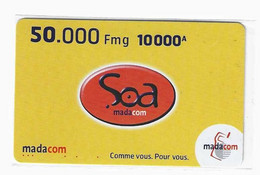 MADAGASCAR RECHARGE MADACOM SOA 50 000 FMG - Madagascar