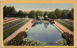 Texas San Antonio Civic League Park Sunken Garden Curteich - San Antonio