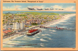 Texas Galveston Aerial View Of The Treasure Island - Galveston