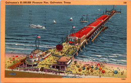 Texas Galveston Aerial View Of The Pleasure Pier - Galveston