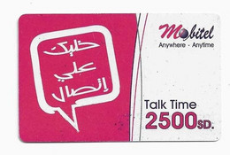 SOUDAN PREPAYEE MOBITEL 2500SD Date 31/12/2005 - Sudan