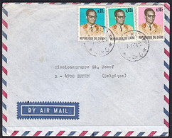 Ca0488 ZAIRE 1974, Mobutu Stamps On Kikwit Cover To Belgium - Usados