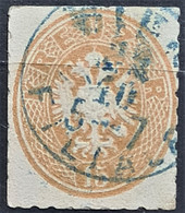 AUSTRIA 1863/64 - BLUE Cancel - ANK 34 - 15kr - Gebruikt