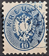 AUSTRIA 1863/64 - BLUE Cancel - ANK 33 - 10kr - Used Stamps