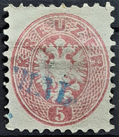 AUSTRIA 1863/64 - BLUE Cancel - ANK 32 - 5kr - Gebruikt