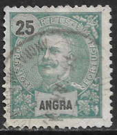 Angra – 1897 King Carlos 25 Réis Used Stamp - Angra