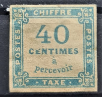 FRANCE 1871 -  MLH - YT 7 - Timbre Taxe 40c - 1859-1959 Usati