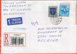 SLOVACCHIA - SLOVAKIA - SLOVENSKO - 2008 - 1 + 60 Nato - Viaggiata Da Lučenec Per Schilde, Belgium - Cartas & Documentos