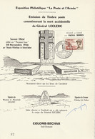 N° 338 Général LECLERC Colomb Béchar Exposition Philatélique La Poste Et L'armée - Briefe U. Dokumente