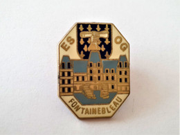 PINS GENDARMERIE  ESOG Ecole Sous-Officiers De Gendarmerie  FONTAINEBLEAU 77 /  Signé DELSART  / Base Argentée / 33NAT - Militaria