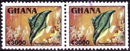 GHANA 1995 QEII 3000c Multicoloured Horiz Pair, Tourism SG2161a Used - Ghana (1957-...)