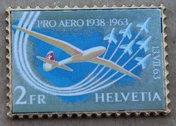 AVION POSTALE - PRO AERO 1938 / 1963  - 2 Frs.- Cts - HELVETIA - POSTE AERIENNE SUISSE - 13.VII.63  - STEMPEL -    (18) - Poste
