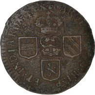 Monnaie, Pays-Bas Espagnols, Flandre, Charles II, Liard, 12 Mites, 1695, Bruges - Sonstige & Ohne Zuordnung