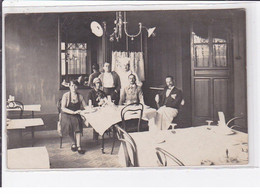 MONTARGIS : Carte Photo De L'intérieur D'un Restaurant Buffet En 1929  - Très Bon état - Montargis
