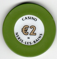 Jeton Chip BG : Casino Tranchant Néris-les-Bains €2 - Casino