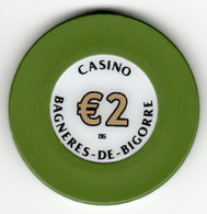 Jeton Chip BG : Casino Tranchant Bagnères De Bigorre €2 - Casino