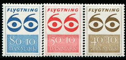 NF0391 Denmark 1966 Refugee Fund 3V MNH - Nuovi