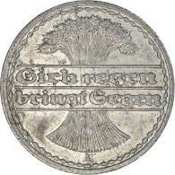 Monnaie, Allemagne, République De Weimar, 50 Pfennig, 1919, Berlin, TTB+ - 50 Rentenpfennig & 50 Reichspfennig