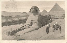 Egypt Postcard Sent To Denmark Cairo 20-4-1929 - Sphinx