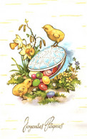 PAQUES - Jolie Carte Fantaisie - Easter