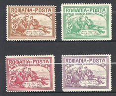 ROUMANIE  Y & T  N° 160/63*  Au Profit Des Oeuvres De Bienfaisance - Unused Stamps