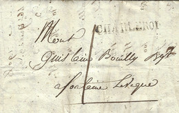 1823- Lettre De CHARLEROI  écrite De Montigny Les Tilleuls  Taxe 1 Pour Fontaine Lévêque - 1815-1830 (Période Hollandaise)