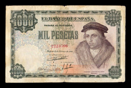 España 1000 Pesetas Luis Vives 1946 Pick 133 BC F - 1000 Peseten