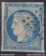 COLONIES GENERALES : CERES 20c BLEU N° 12 OBLITERATION LEGERE - COTE 155 € - Cérès