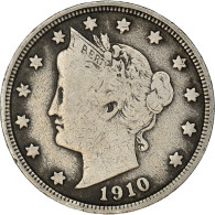 Monnaie, États-Unis, Liberty Nickel, 5 Cents, 1910, Philadelphie, TB+ - 1883-1913: Liberty (Libertà)