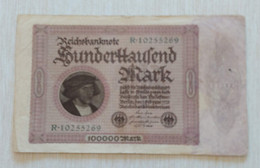 Germany 1923 - 100 000 Mark Reichsbanknote - No R.10255269 - P# 83a - VVF - 100.000 Mark
