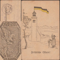 Autriche 1916. Carte Postale De Franchise Militaire. Soldat Italien, église, Drapeau Autrichien, Alpes / Apennins, Aigle - Berge